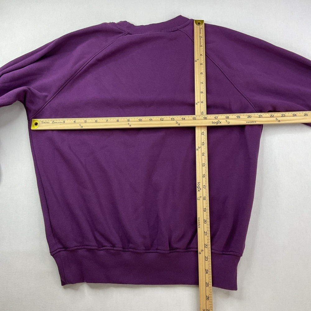 The North Face Sweatshirt Men Sz S Crewneck Pullover Purple TNF Embroidered - Picture 2 of 7